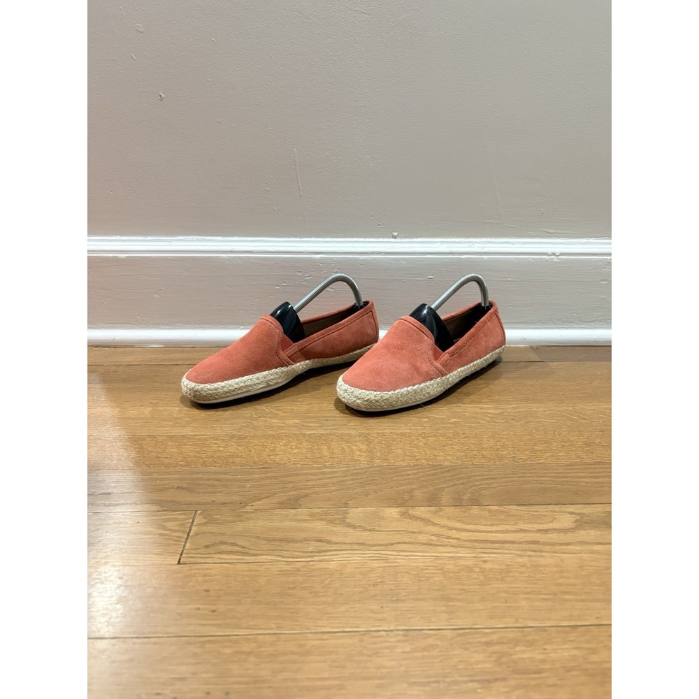 Aerosoles Lets Drive Pink Suede Solid Round Toe Espadrille Flats Slip On Sz 8.5